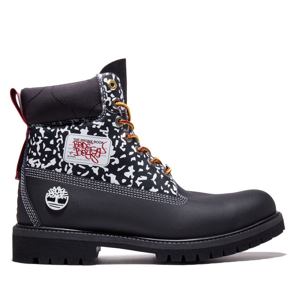 Bocanci 6-Inch Timberland Barbati Negrii/Albi - Desus & Mero X Waterproof - Romania - AFPTZM867